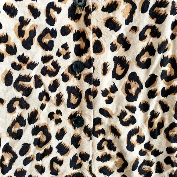 H&M Cheetah Print Self Tie Crop Trop - Picture 4 of 4